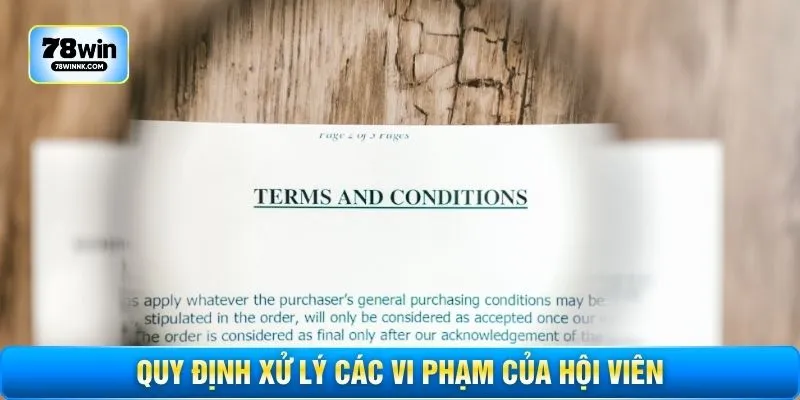 Quy định xử lý các vi phạm của hội viên