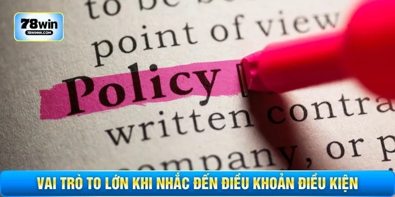 Vai trò to lớn khi nhắc đến điều khoản điều kiện